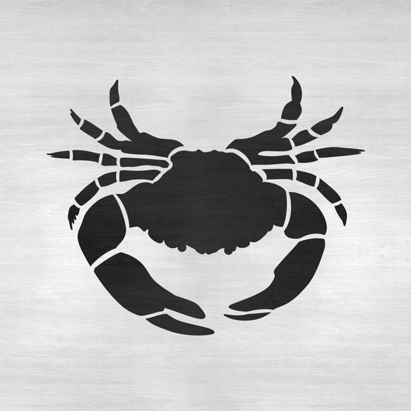 Casa si Gradina - Decoratiuni - DIY - Sabloane decorative pereti - Sablon Perete vopsire, tencuiala 0.7mm Crab Maryland model MXSP7409, 700 x 700 mm - Infinity.ro