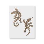 Casa si Gradina - Decoratiuni - DIY - Sabloane decorative pereti - Sablon Perete vopsire, tencuiala 0.7mm Soparle Aztece model MXSP7410, 600 x 600 mm - Infinity.ro