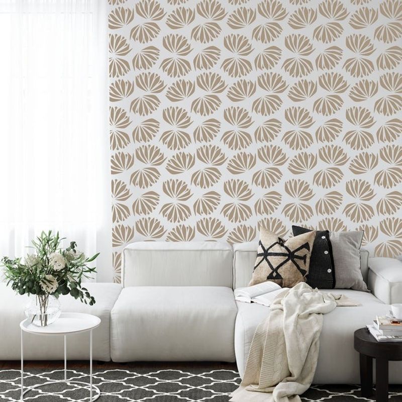 Casa si Gradina - Decoratiuni - DIY - Sabloane decorative pereti - Sablon Perete vopsire, tencuiala 900x600x0.7mm Scandinavian Thistle Refolosibil, model MXSP7126 - Infinity.ro