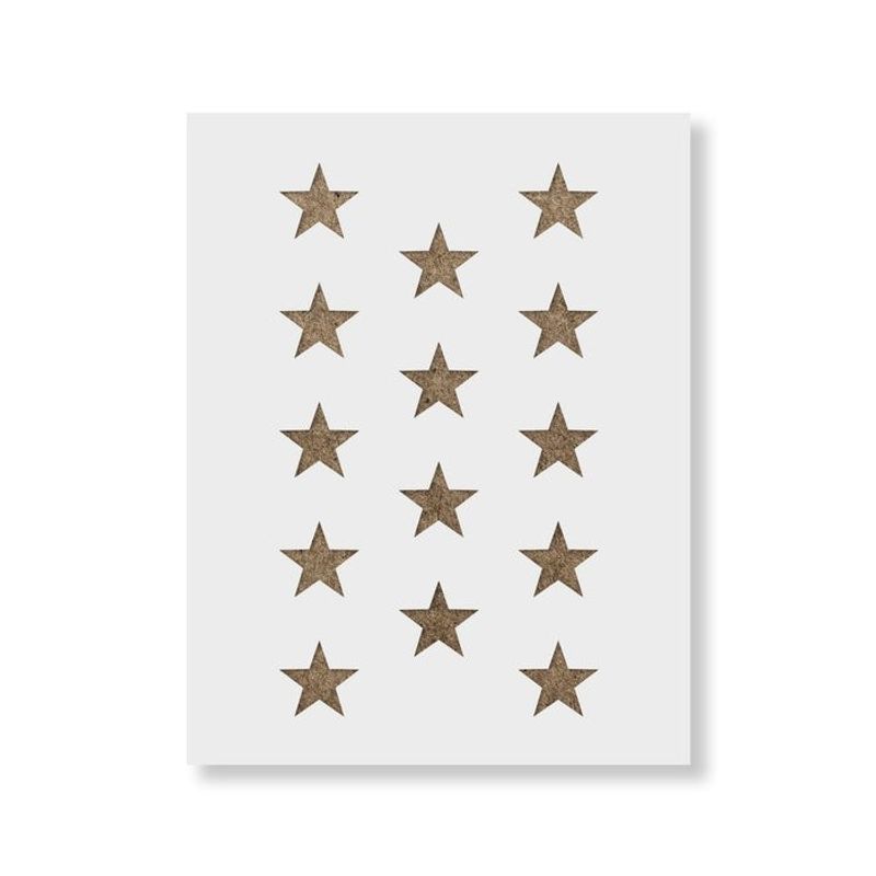 Casa si Gradina - Decoratiuni - DIY - Sabloane decorative pereti - Sablon Perete vopsire, tencuiala 900x600x0.7mm Star Pattern Refolosibil, model MXSP7127 - Infinity.ro