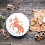 Casa si Gradina - Decoratiuni - DIY - Sabloane decorative pereti - Sablon Perete vopsire, tencuiala 0.7mm Unicorn model MXSP7413, 900 x 900 mm - Infinity.ro