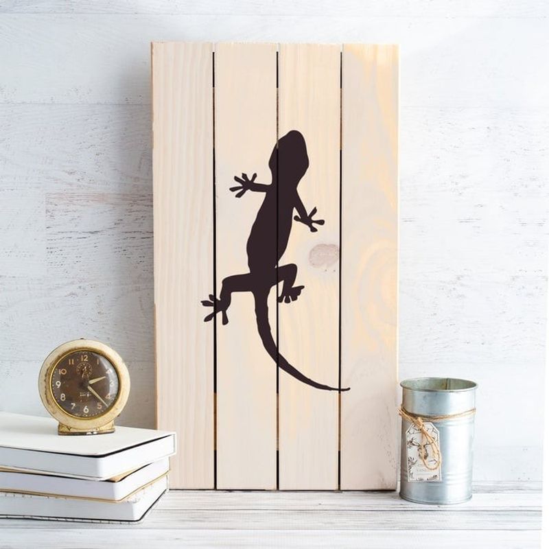 Casa si Gradina - Decoratiuni - DIY - Sabloane decorative pereti - Sablon Perete vopsire, tencuiala 0.7mm Geko model MXSP7414, 200 x 200 mm - Infinity.ro