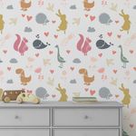 Casa si Gradina - Decoratiuni - DIY - Sabloane decorative pereti - Sablon Perete vopsire, tencuiala 900x600x0.7mm Cute Animals Refolosibil, model MXSP7133 - Infinity.ro