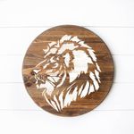 Casa si Gradina - Decoratiuni - DIY - Sabloane decorative pereti - Sablon Perete vopsire, tencuiala 0.7mm Cap de Leu model MXSP7420, 800 x 800 mm - Infinity.ro