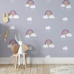 Casa si Gradina - Decoratiuni - DIY - Sabloane decorative pereti - Sablon Perete vopsire, tencuiala 900x600x0.7mm Rainbow Clouds Refolosibil, model MXSP7136 - Infinity.ro
