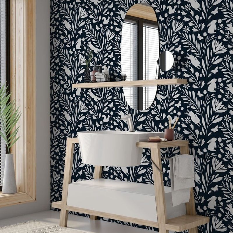 Casa si Gradina - Decoratiuni - DIY - Sabloane decorative pereti - Sablon Perete vopsire, tencuiala 900x600x0.7mm Forest Refolosibil, model MXSP7044 - Infinity.ro