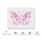 Casa si Gradina - Decoratiuni - DIY - Sabloane decorative pereti - Sablon Perete vopsire, tencuiala 0.7mm Fluture model MXSP7436, 700 x 700 mm - Infinity.ro