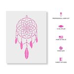 Casa si Gradina - Decoratiuni - DIY - Sabloane decorative pereti - Sablon Perete vopsire, tencuiala 0.7mm Dream Catcher model MXSP7456, 1000 x 1000 mm - Infinity.ro