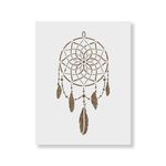 Casa si Gradina - Decoratiuni - DIY - Sabloane decorative pereti - Sablon Perete vopsire, tencuiala 0.7mm Dream Catcher model MXSP7456, 100 x 100 mm - Infinity.ro