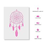 Casa si Gradina - Decoratiuni - DIY - Sabloane decorative pereti - Sablon Perete vopsire, tencuiala 0.7mm Dream Catcher model MXSP7456, 100 x 100 mm - Infinity.ro