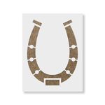 Casa si Gradina - Decoratiuni - DIY - Sabloane decorative pereti - Sablon Perete vopsire, tencuiala 0.7mm Potcoava model MXSP7478, 100 x 100 mm - Infinity.ro