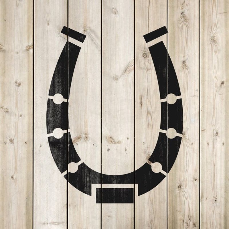 Casa si Gradina - Decoratiuni - DIY - Sabloane decorative pereti - Sablon Perete vopsire, tencuiala 0.7mm Potcoava model MXSP7478, 100 x 100 mm - Infinity.ro