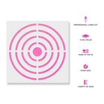 Casa si Gradina - Decoratiuni - DIY - Sabloane decorative pereti - Sablon Perete vopsire, tencuiala 0.7mm Tinta Bullseye model MXSP7457, 300 x 300 mm - Infinity.ro