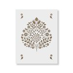 Casa si Gradina - Decoratiuni - DIY - Sabloane decorative pereti - Sablon Perete vopsire, tencuiala 900x600x0.7mm Leaf Damask Refolosibil, model MXSP7051 - Infinity.ro