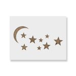 Casa si Gradina - Decoratiuni - DIY - Sabloane decorative pereti - Sablon Perete vopsire, tencuiala 0.7mm Luna si Stele model MXSP7468, 1000 x 1000 mm - Infinity.ro