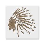 Casa si Gradina - Decoratiuni - DIY - Sabloane decorative pereti - Sablon Perete vopsire, tencuiala 0.7mm Indian Nativ American model MXSP7458, 100 x 100 mm - Infinity.ro