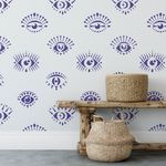 Casa si Gradina - Decoratiuni - DIY - Sabloane decorative pereti - Sablon Perete vopsire, tencuiala 900x600x0.7mm Evil Eyes Refolosibil, model MXSP7053 - Infinity.ro