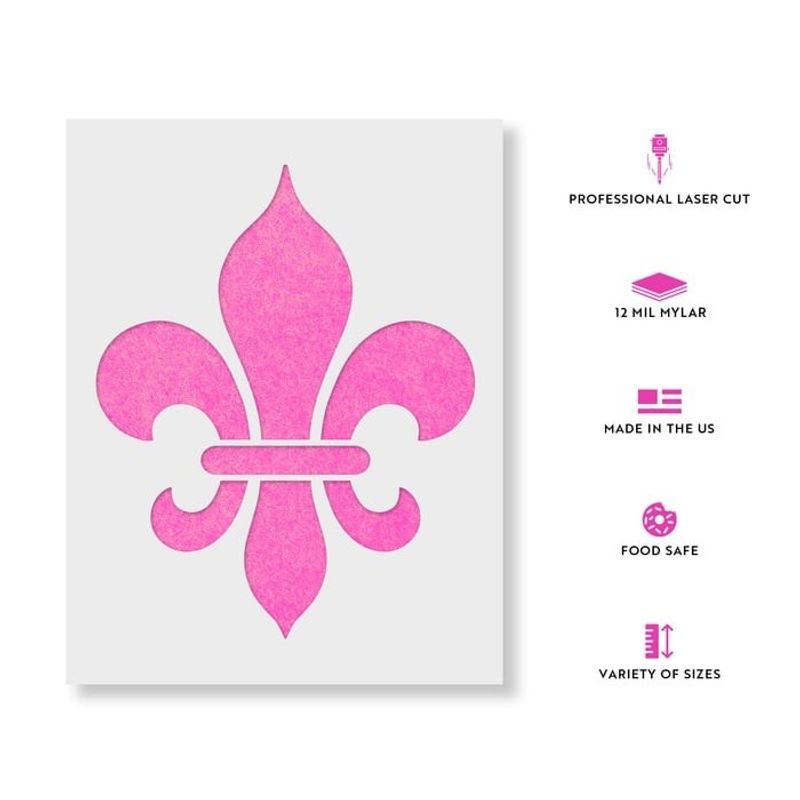 Casa si Gradina - Decoratiuni - DIY - Sabloane decorative pereti - Sablon Perete vopsire, tencuiala 0.7mm Floare de Crin model MXSP7447, 500 x 500 mm - Infinity.ro