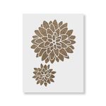 Casa si Gradina - Decoratiuni - DIY - Sabloane decorative pereti - Sablon Perete vopsire, tencuiala 900x600x0.7mm Dahlia Floral Refolosibil, model MXSP7054 - Infinity.ro