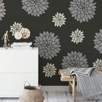 Casa si Gradina - Decoratiuni - DIY - Sabloane decorative pereti - Sablon Perete vopsire, tencuiala 900x600x0.7mm Dahlia Floral Refolosibil, model MXSP7054 - Infinity.ro