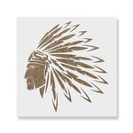 Casa si Gradina - Decoratiuni - DIY - Sabloane decorative pereti - Sablon Perete vopsire, tencuiala 0.7mm Indian Nativ American model MXSP7458, 500 x 500 mm - Infinity.ro