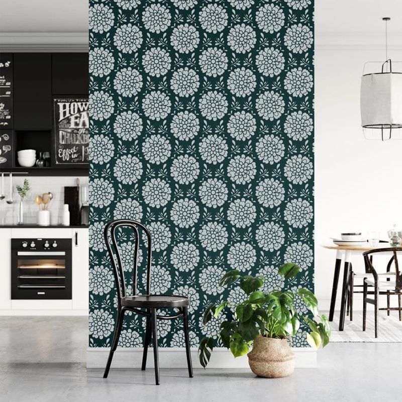Casa si Gradina - Decoratiuni - DIY - Sabloane decorative pereti - Sablon Perete vopsire, tencuiala 900x600x0.7mm All-Over Dahlia Refolosibil, model MXSP7055 - Infinity.ro