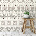 Casa si Gradina - Decoratiuni - DIY - Sabloane decorative pereti - Sablon Perete vopsire, tencuiala 900x600x0.7mm Mud Cloth Refolosibil, model MXSP7057 - Infinity.ro