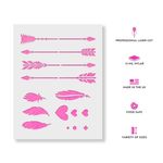Casa si Gradina - Decoratiuni - DIY - Sabloane decorative pereti - Sablon Perete vopsire, tencuiala 0.7mm Set Sageti model MXSP7459, 100 x 100 mm - Infinity.ro