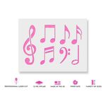Casa si Gradina - Decoratiuni - DIY - Sabloane decorative pereti - Sablon Perete vopsire, tencuiala 0.7mm Note Muzicale model MXSP7448, 900 x 900 mm - Infinity.ro