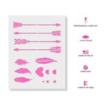 Casa si Gradina - Decoratiuni - DIY - Sabloane decorative pereti - Sablon Perete vopsire, tencuiala 0.7mm Set Sageti model MXSP7459, 600 x 600 mm - Infinity.ro