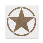 Casa si Gradina - Decoratiuni - DIY - Sabloane decorative pereti - Sablon Perete vopsire, tencuiala 0.7mm Stea Militara model MXSP7449, 1000 x 1000 mm - Infinity.ro
