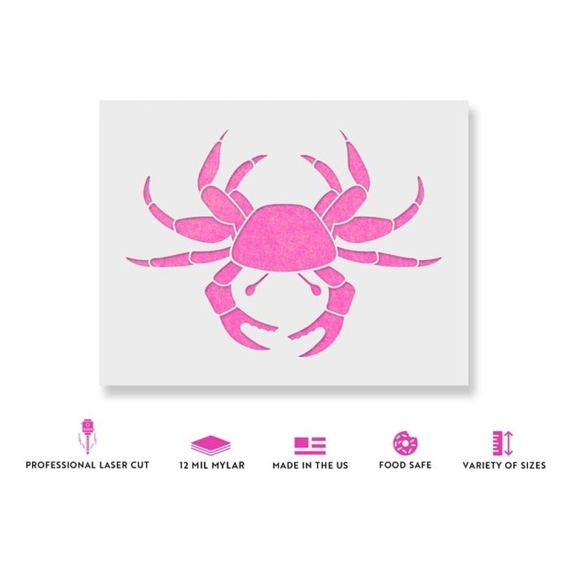 Casa si Gradina - Decoratiuni - DIY - Sabloane decorative pereti - Sablon Perete vopsire, tencuiala 0.7mm Crab model MXSP7439, 1000 x 1000 mm - Infinity.ro
