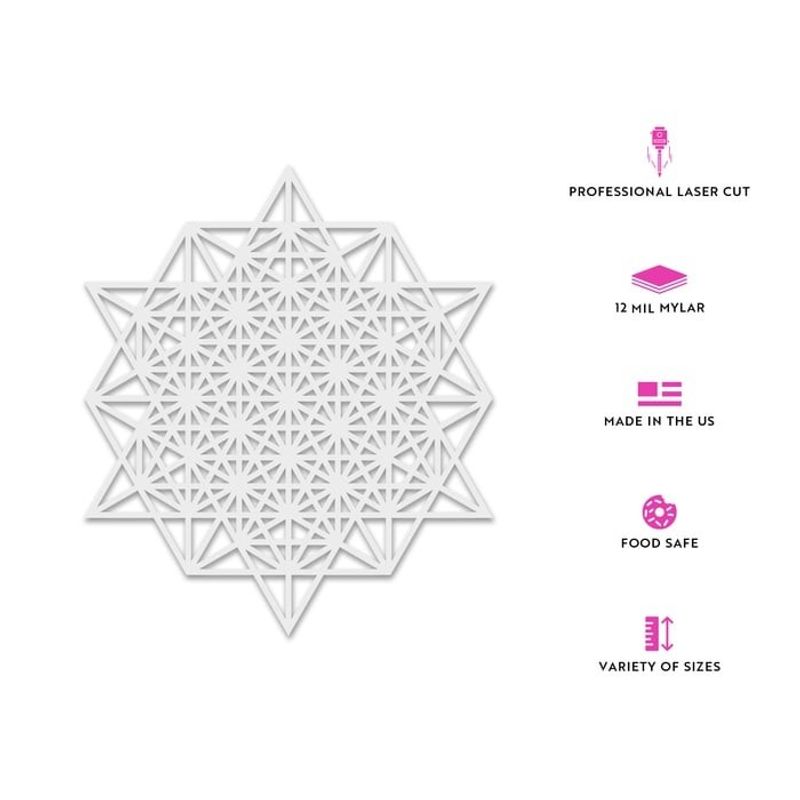 Casa si Gradina - Decoratiuni - DIY - Sabloane decorative pereti - Sablon Perete vopsire, tencuiala 0.7mm Geometrie Sacra Metatron model MXSP7469, 600 x 600 mm - Infinity.ro