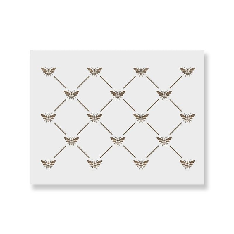 Casa si Gradina - Decoratiuni - DIY - Sabloane decorative pereti - Sablon Perete vopsire, tencuiala 900x600x0.7mm French Bee Trellis Refolosibil, model MXSP7063 - Infinity.ro