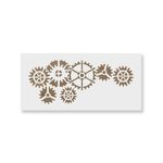 Casa si Gradina - Decoratiuni - DIY - Sabloane decorative pereti - Sablon Perete vopsire, tencuiala 0.7mm Roti Dintate model MXSP7470, 500 x 500 mm - Infinity.ro