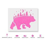 Casa si Gradina - Decoratiuni - DIY - Sabloane decorative pereti - Sablon Perete vopsire, tencuiala 0.7mm Urs de Padure model MXSP7430, 500 x 500 mm - Infinity.ro