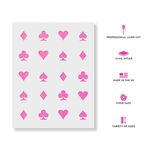 Casa si Gradina - Decoratiuni - DIY - Sabloane decorative pereti - Sablon Perete vopsire, tencuiala 0.7mm Inima, Trefla, Romb, Pica model MXSP7482, 100 x 100 mm - Infinity.ro