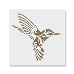 Casa si Gradina - Decoratiuni - DIY - Sabloane decorative pereti - Sablon Perete vopsire, tencuiala 0.7mm Colibri Decorativ model MXSP7440, 700 x 700 mm - Infinity.ro