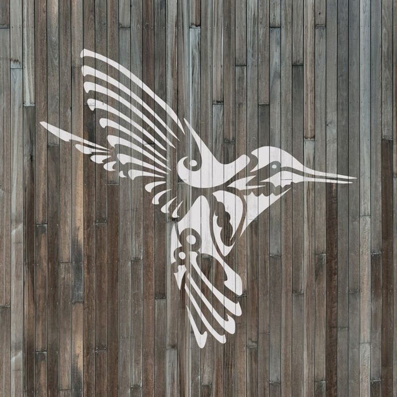 Casa si Gradina - Decoratiuni - DIY - Sabloane decorative pereti - Sablon Perete vopsire, tencuiala 0.7mm Colibri Decorativ model MXSP7440, 700 x 700 mm - Infinity.ro