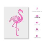 Casa si Gradina - Decoratiuni - DIY - Sabloane decorative pereti - Sablon Perete vopsire, tencuiala 0.7mm Flamingo model MXSP7441, 400 x 400 mm - Infinity.ro