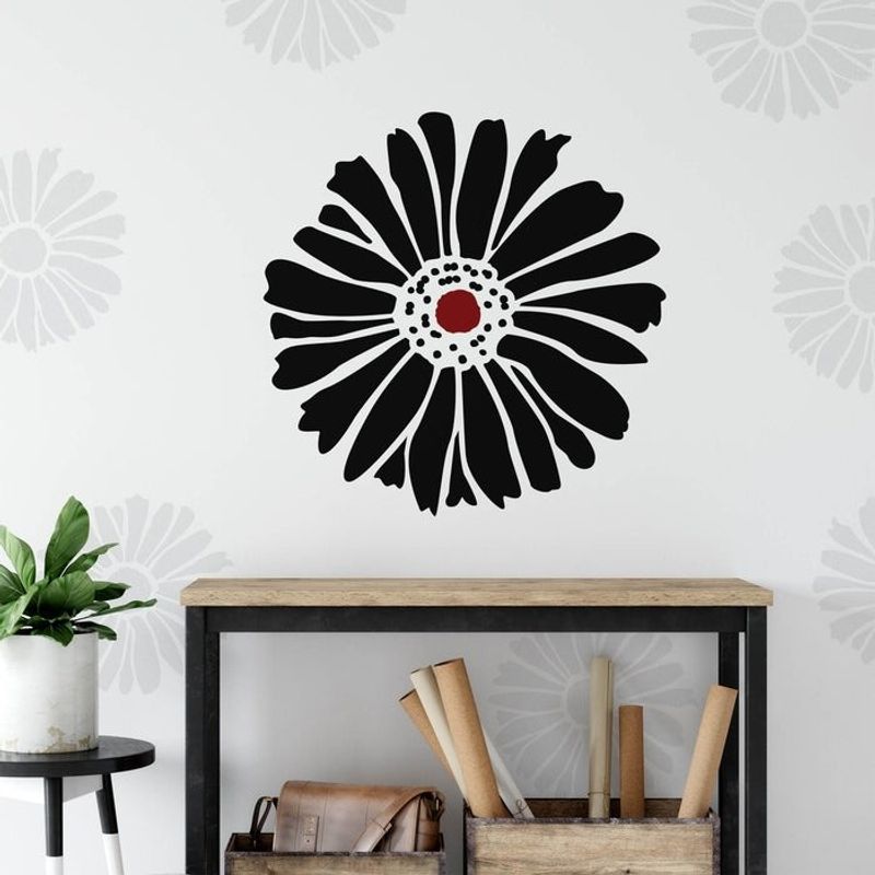 Casa si Gradina - Decoratiuni - DIY - Sabloane decorative pereti - Sablon Perete vopsire, tencuiala 900x600x0.7mm Daisy Floral Refolosibil, model MXSP7078 - Infinity.ro