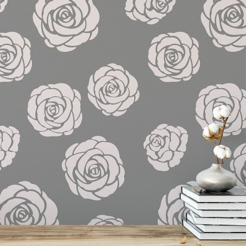 Casa si Gradina - Decoratiuni - DIY - Sabloane decorative pereti - Sablon Perete vopsire, tencuiala 900x600x0.7mm Roses Refolosibil, model MXSP7091 - Infinity.ro