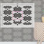 Casa si Gradina - Decoratiuni - DIY - Sabloane decorative pereti - Sablon Perete vopsire, tencuiala 900x600x0.7mm Navajo Refolosibil, model MXSP7090 - Infinity.ro