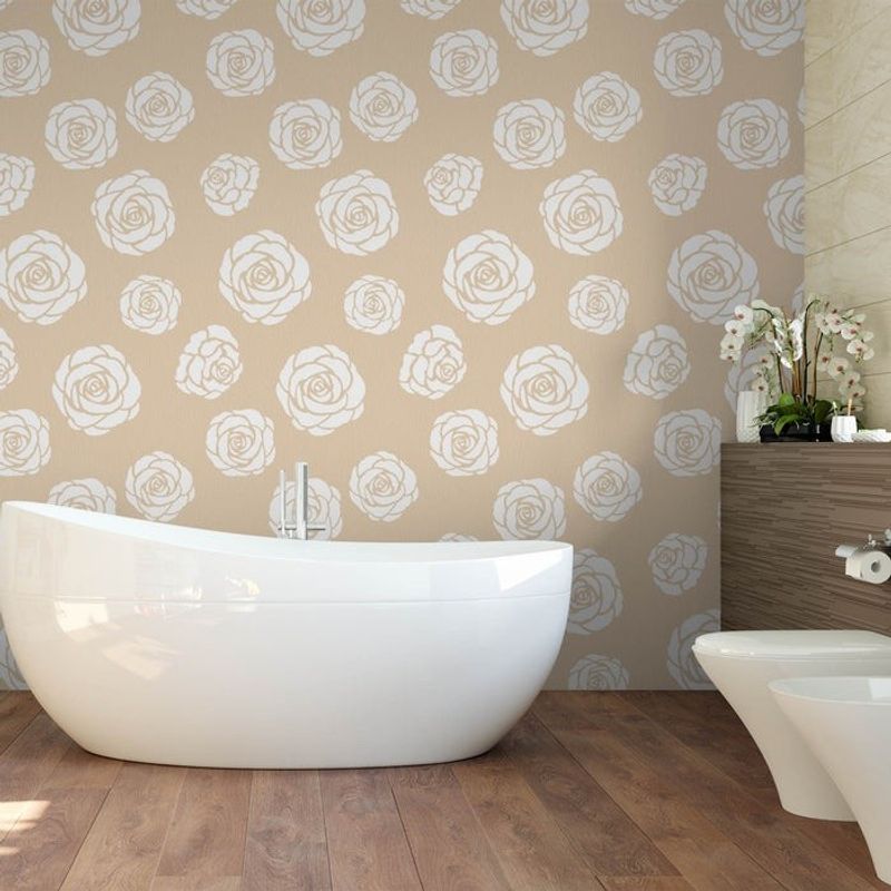 Casa si Gradina - Decoratiuni - DIY - Sabloane decorative pereti - Sablon Perete vopsire, tencuiala 900x600x0.7mm Roses Refolosibil, model MXSP7091 - Infinity.ro