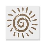 Casa si Gradina - Decoratiuni - DIY - Sabloane decorative pereti - Sablon Perete vopsire, tencuiala 0.7mm Soare Aztec model MXSP7452, 700 x 700 mm - Infinity.ro