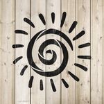 Casa si Gradina - Decoratiuni - DIY - Sabloane decorative pereti - Sablon Perete vopsire, tencuiala 0.7mm Soare Aztec model MXSP7452, 700 x 700 mm - Infinity.ro