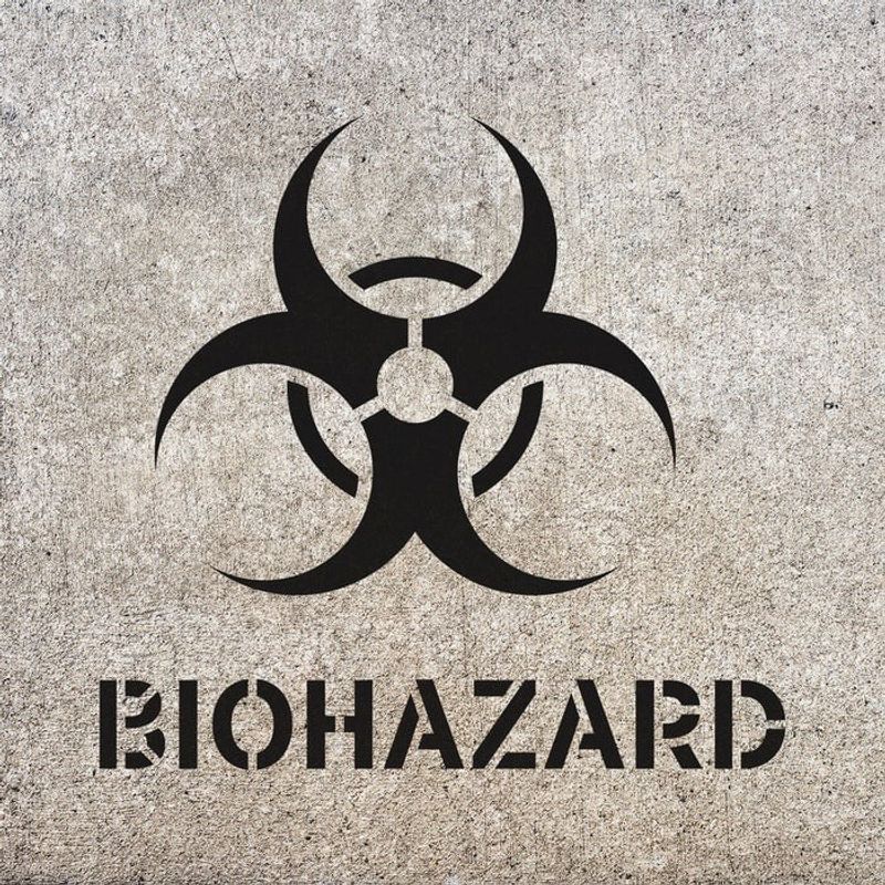 Casa si Gradina - Decoratiuni - DIY - Sabloane decorative pereti - Sablon Perete vopsire, tencuiala 0.7mm Biohazard Symbol Refolosibil, model MXSP7217, 300 x 300 mm, 0.70mm - Infinity.ro