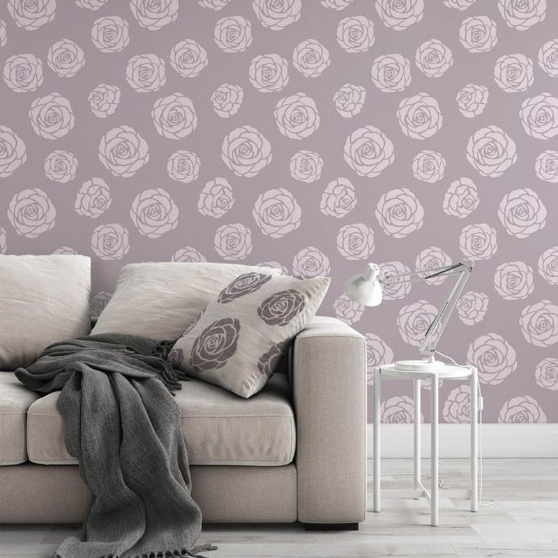 Casa si Gradina - Decoratiuni - DIY - Sabloane decorative pereti - Sablon Perete vopsire, tencuiala 900x600x0.7mm Roses Refolosibil, model MXSP7091 - Infinity.ro