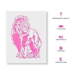 Casa si Gradina - Decoratiuni - DIY - Sabloane decorative pereti - Sablon Perete vopsire, tencuiala 0.7mm Leu model MXSP7433, 800 x 800 mm - Infinity.ro