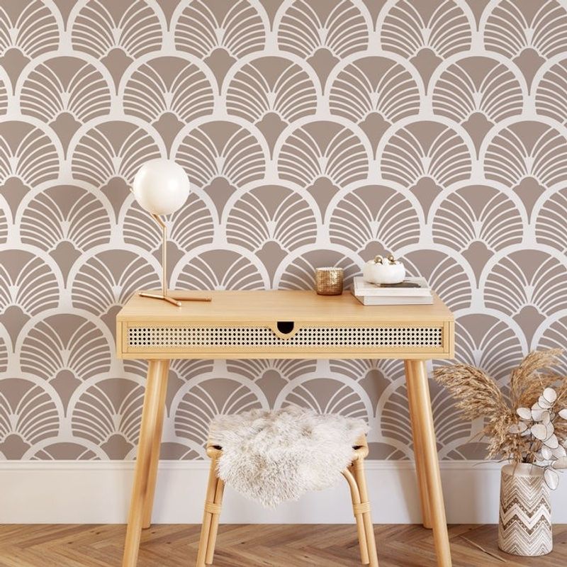 Casa si Gradina - Decoratiuni - DIY - Sabloane decorative pereti - Sablon Perete vopsire, tencuiala 900x600x0.7mm Geometric Sun Burst Refolosibil, model MXSP7095 - Infinity.ro